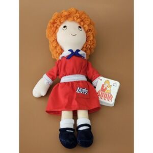 Vintage 1982 Applause Annie 13" Rag Doll Orphan Plush Yarn Hair Painted Face NOS